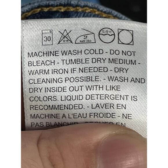 Levis 711 Skinny Jeans Womens 28 Blue Distressed Ripped Raw Hem Stretch Denim - Picture 13 of 15